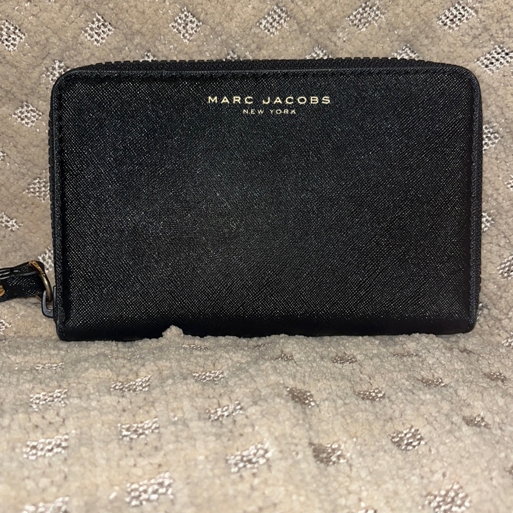 Marc Jacobs black Soffiano leather bracelet